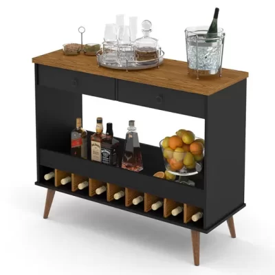 Aparador Patrimar Seller Preto Acetinado/ Cumaru Cod: 693313